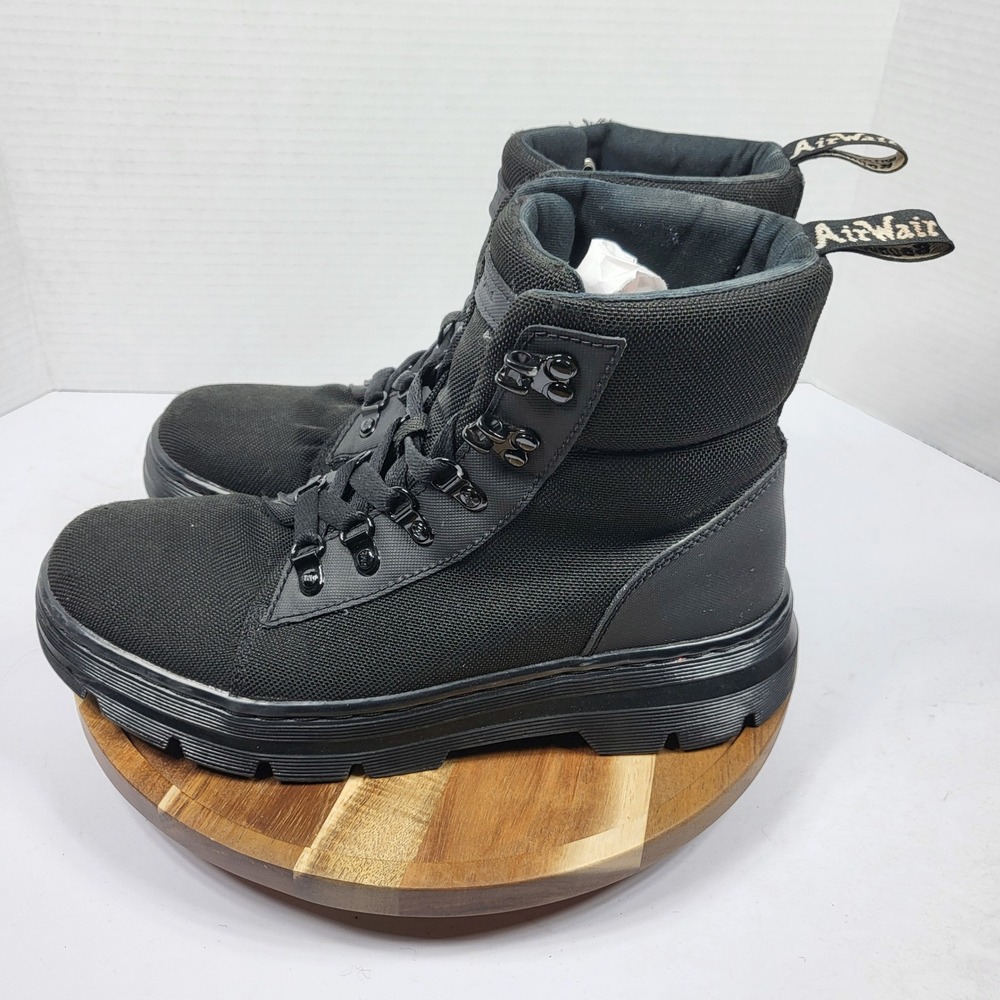 Dr. Martens Combs W Boots Women 9 Black Excellent Tactical Combat Synthetic